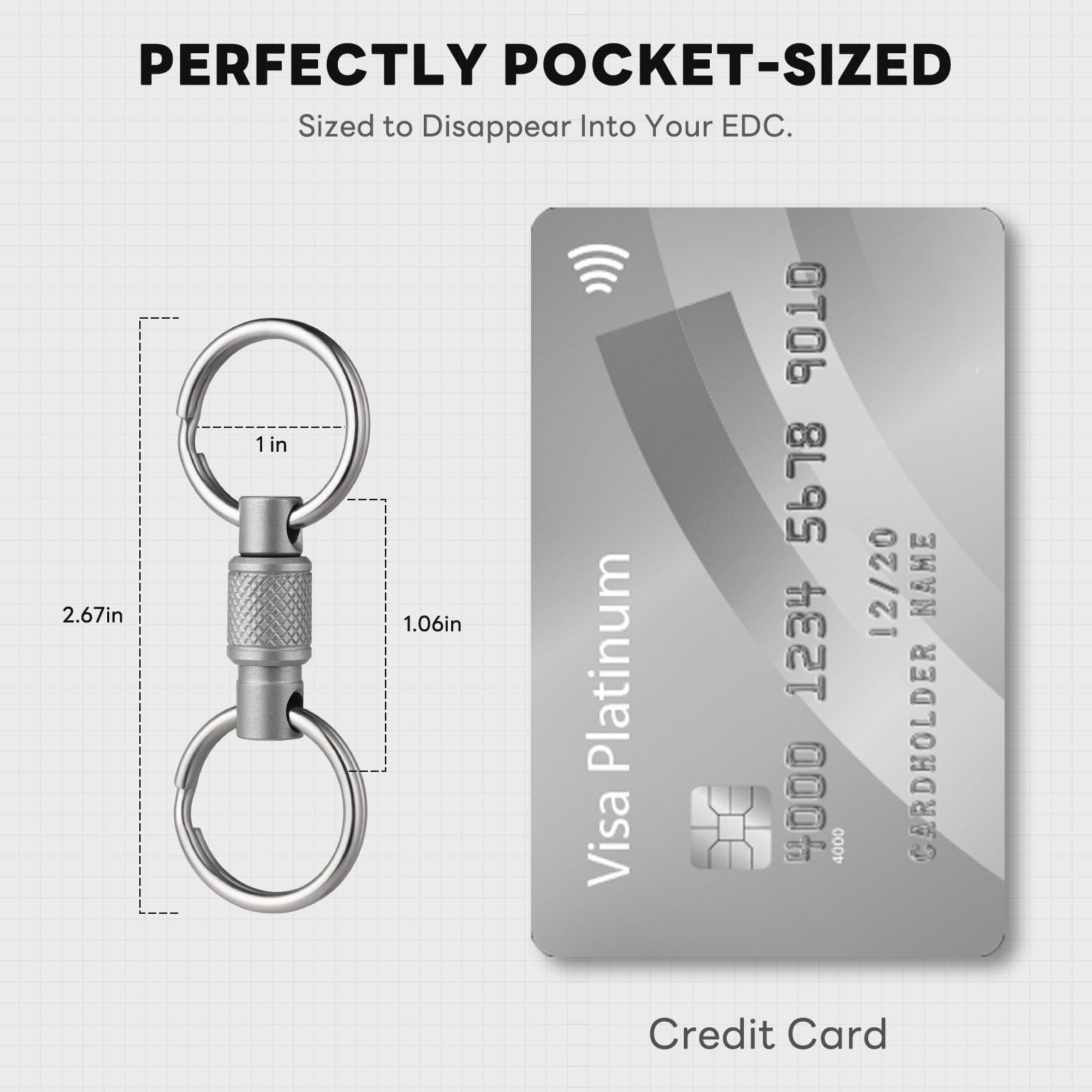 FEGVE attached to a belt loop in lifestyle scene for hands-free, accessible everyday carry