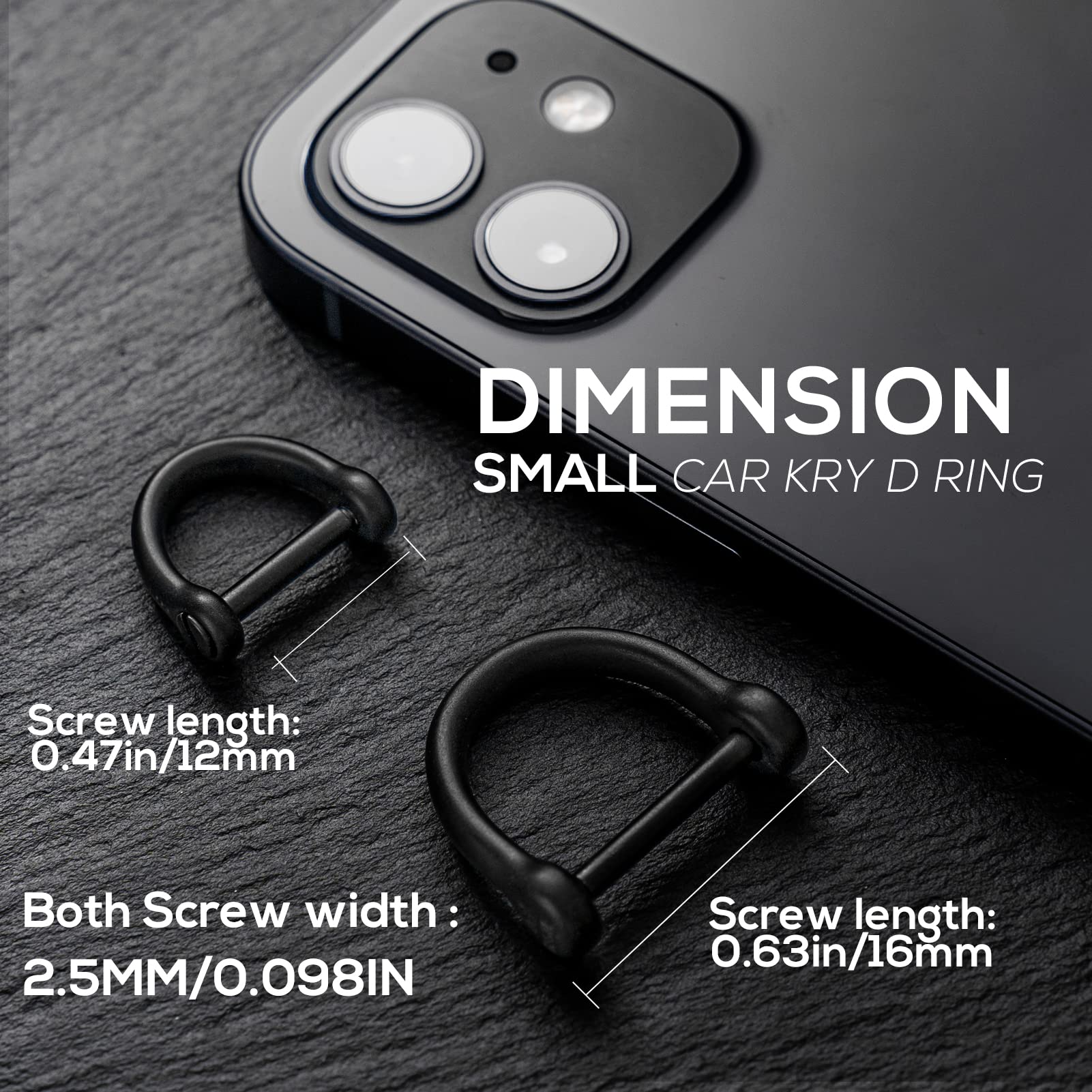 FEGVE D-ring attached to car fob in hand, prevents scratching and loss