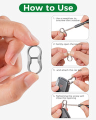 FEGVE attached to narrow car key hole proving quick fit