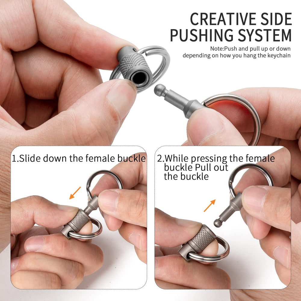 FEGVE laid-out included stainless steel key rings showing versatile sizes for different keys