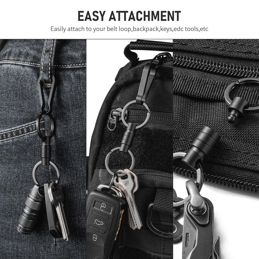FEGVE clipped to belt loop in daily use illustrating hands-free accessibility