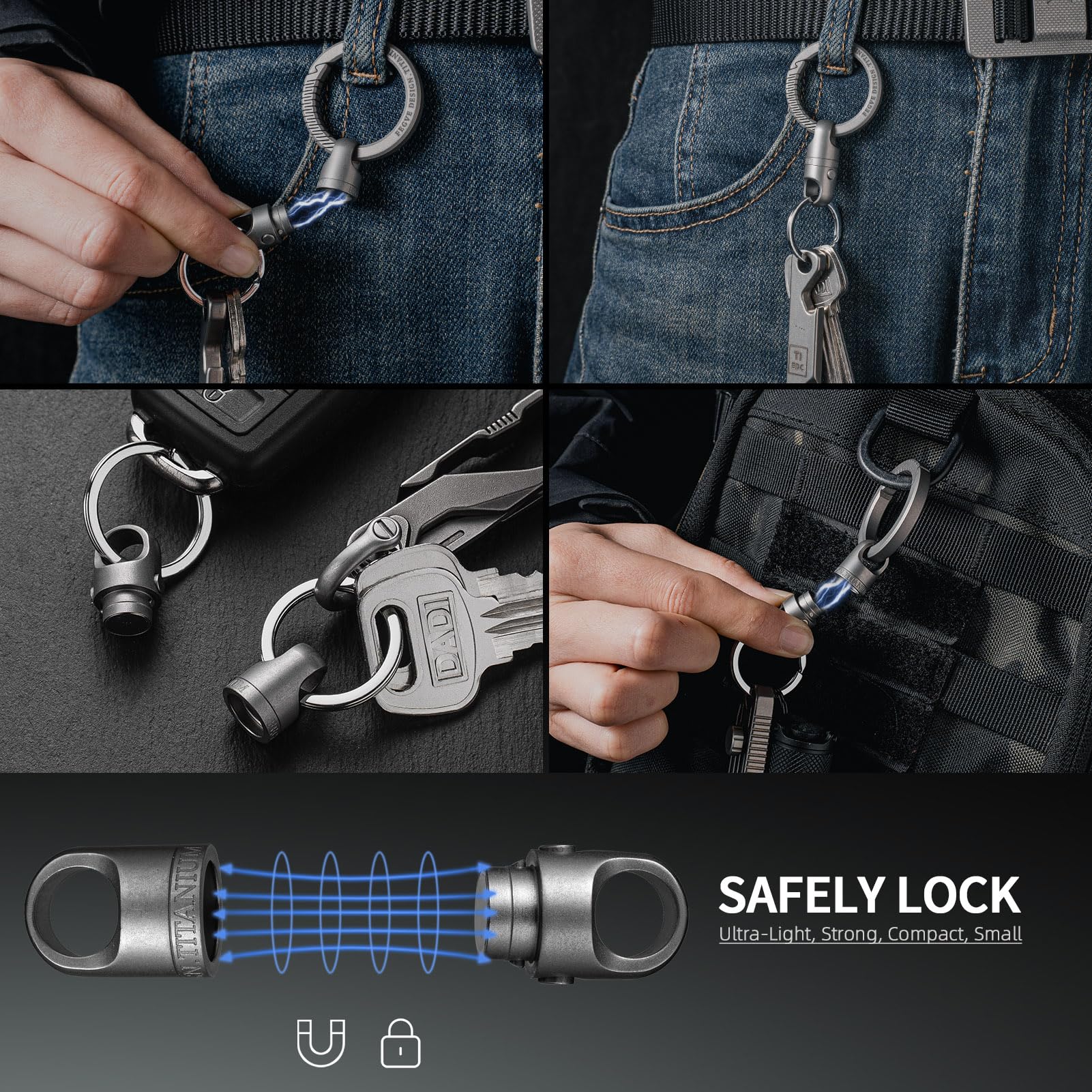 FEGVE packaging and included two stainless steel rings for immediate use