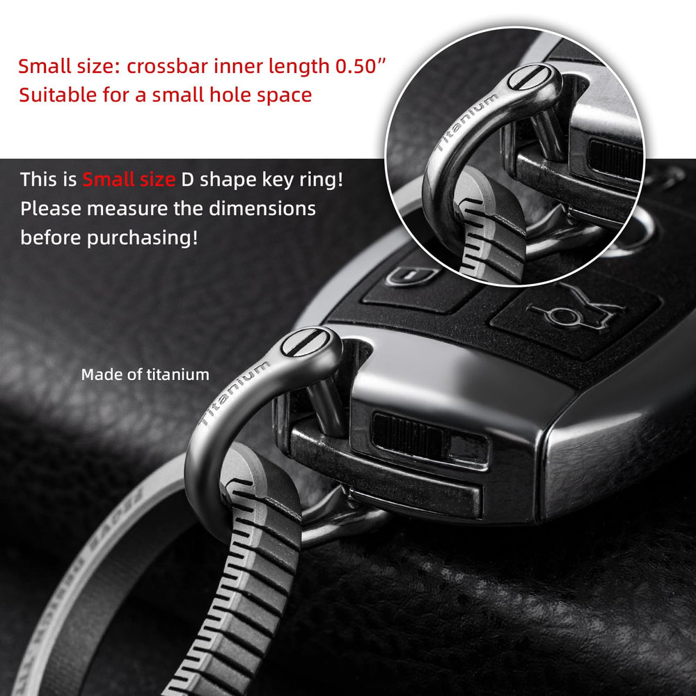 FEGVE D-ring next to a coin showing small size and ultra-lightweight benefit