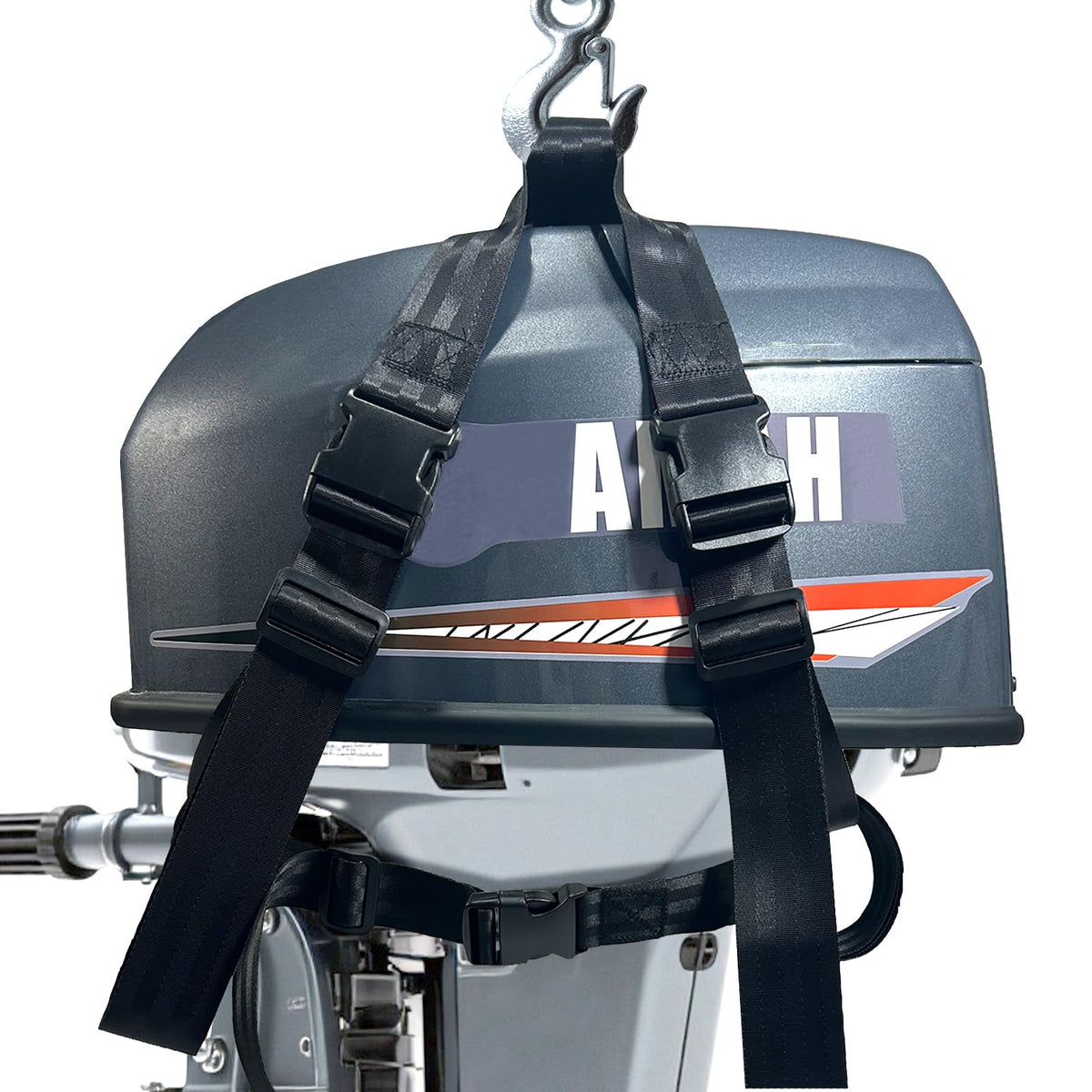 FEIJAZUM front view of hoist harness showing full strap assembly and fit benefit