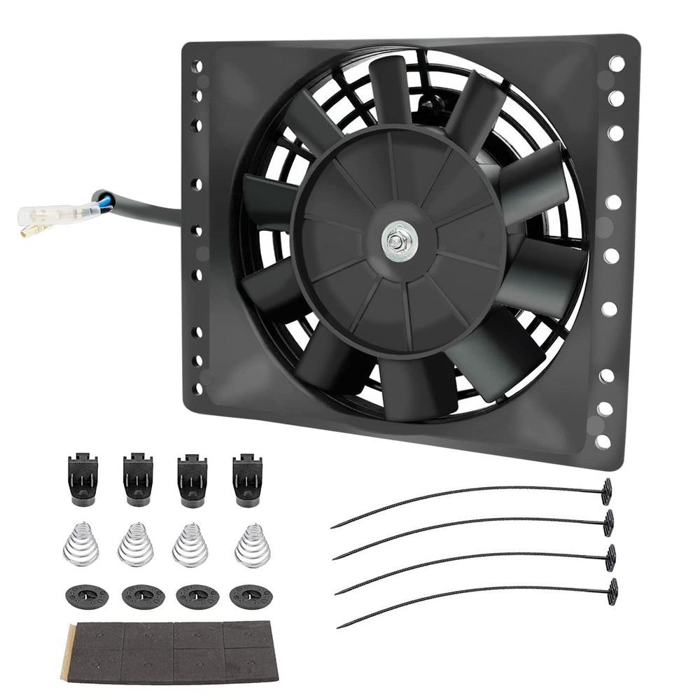Fekuar mounted behind radiator as pull fan improving heat rejection