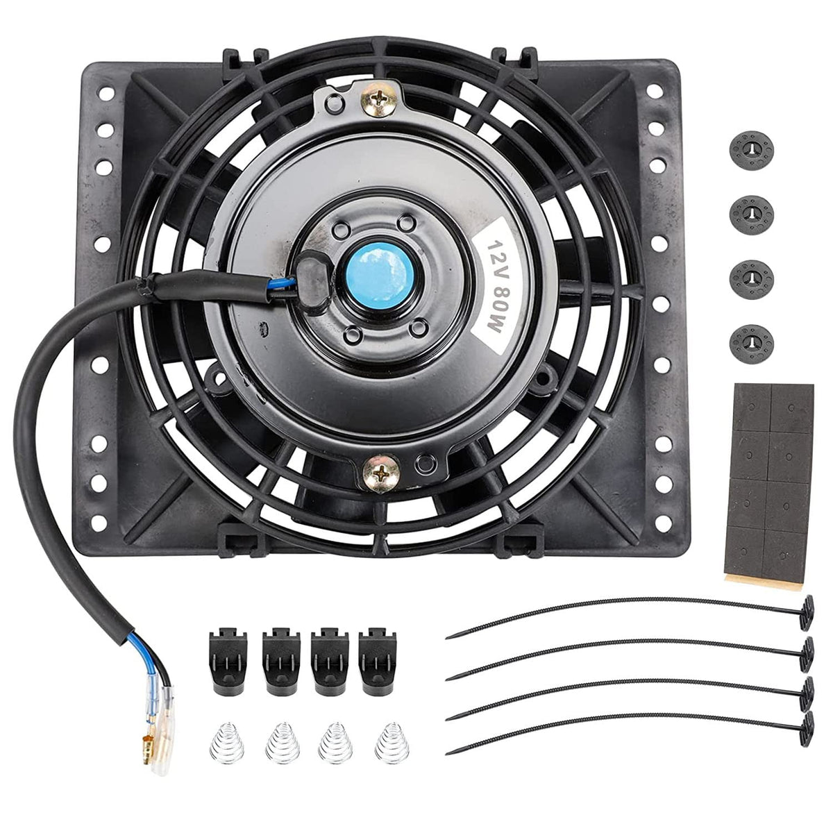 Fekuar front view slim 6-inch fan showing compact airflow benefit