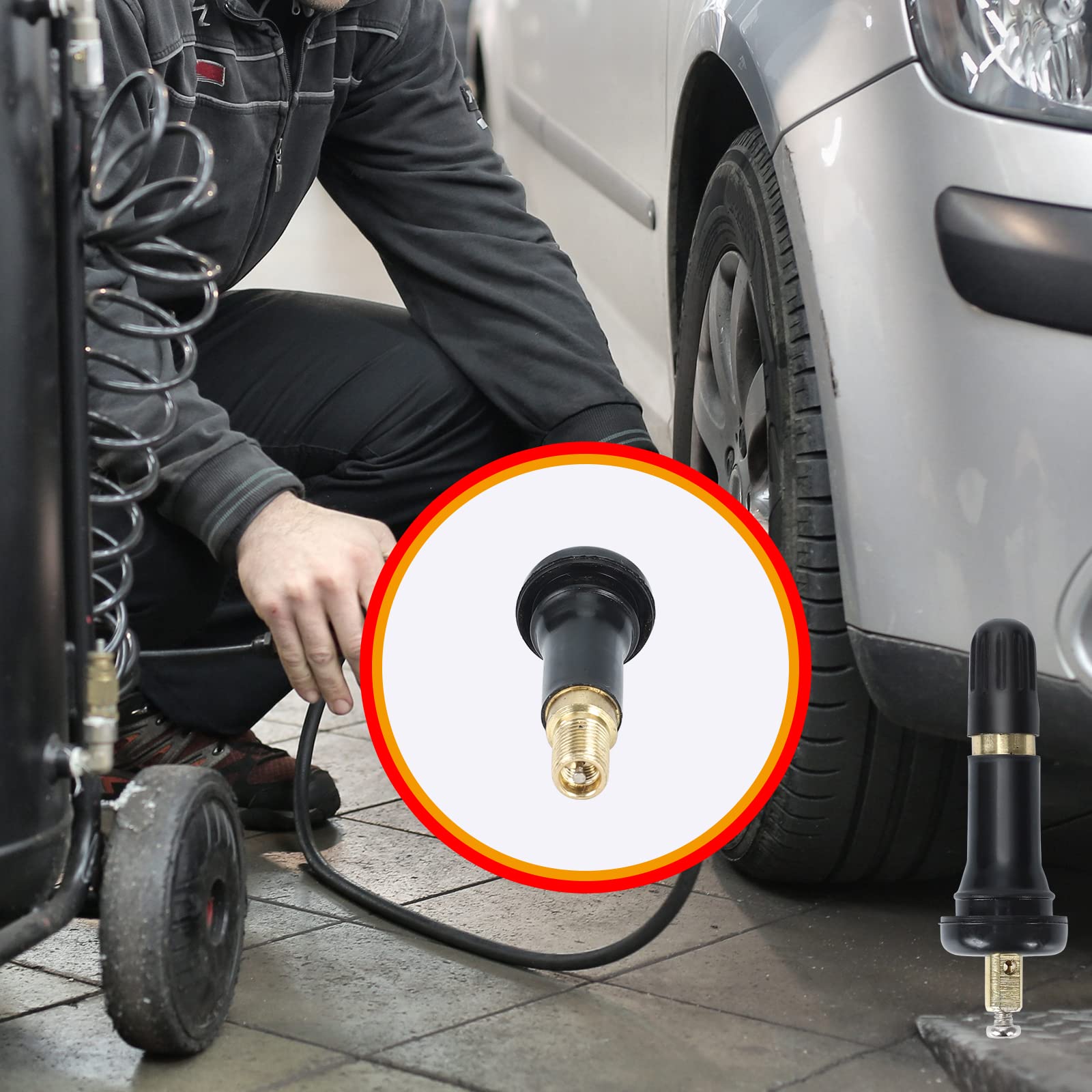 Fekuar example of sensor mounting with the valve stem in place