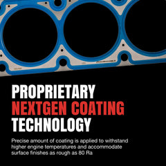 Fel‑Pro 26423 PT coating detail showing NextGen layer to resist high temperatures