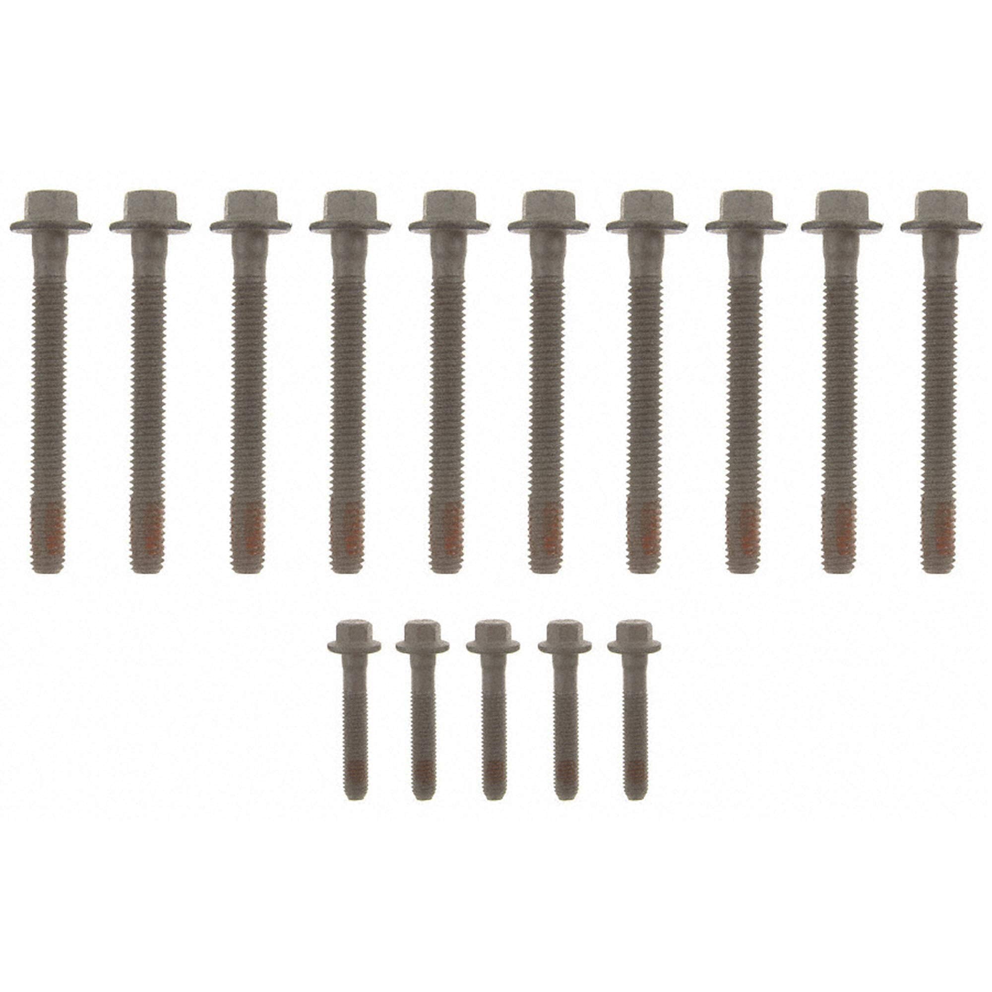 Fel-Pro cylinder head bolt set packaging showing bolts and label for correct fit