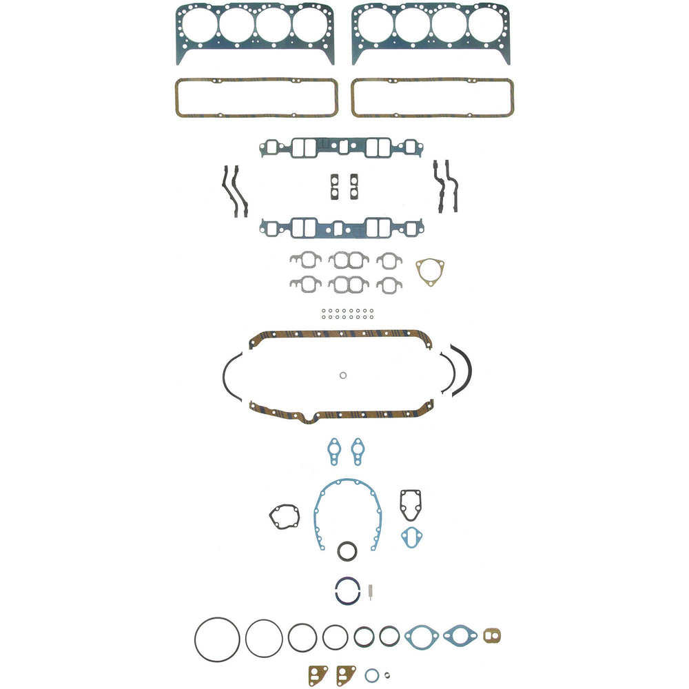 Fel-Pro front packaging of FS 7733 complete gasket set showing contents and benefit of organized kit