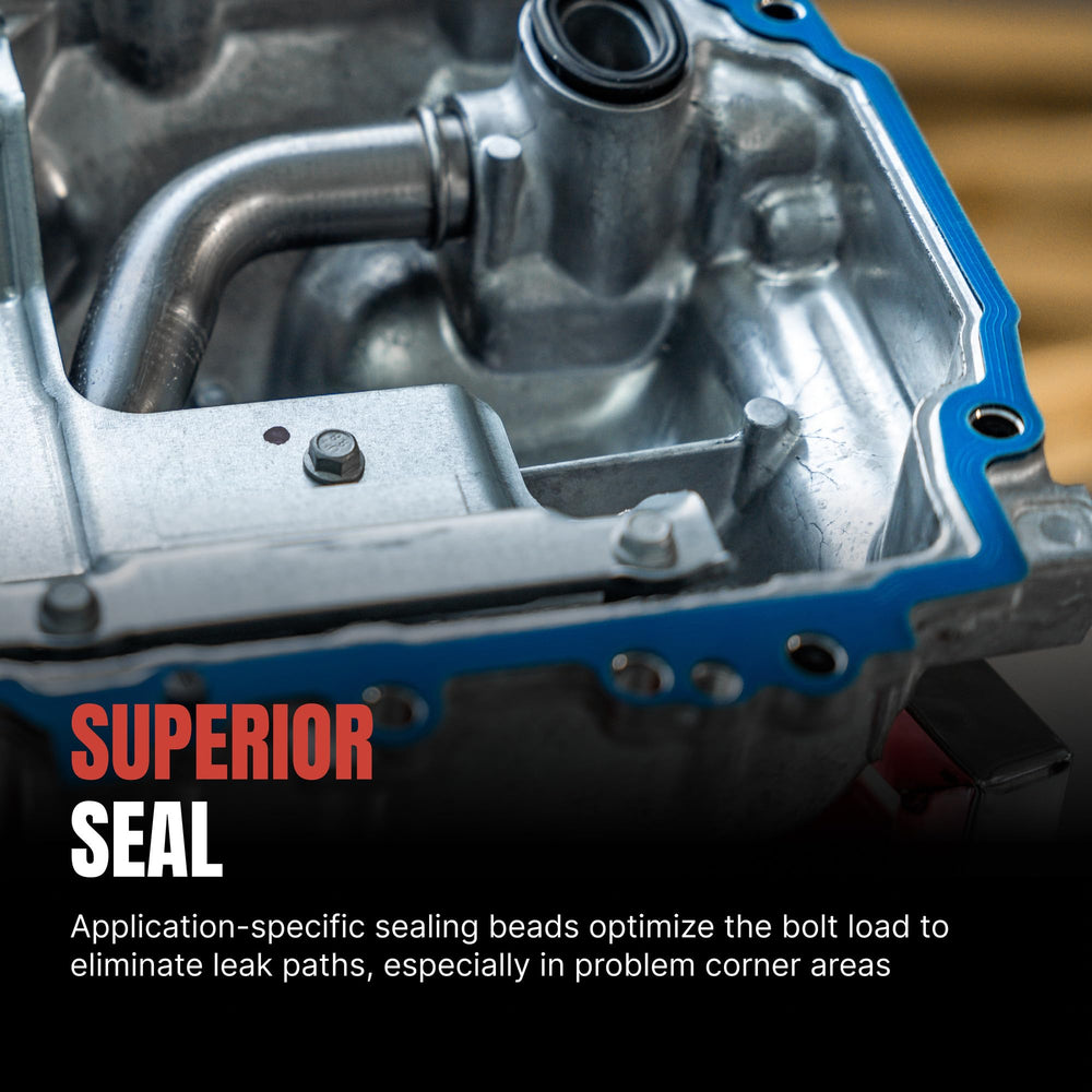 Fel-Pro product box with gasket laid out showing included parts and readiness benefit