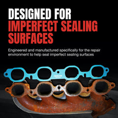 Fel‑Pro closeup of gasket metal face showing durable sealing surface