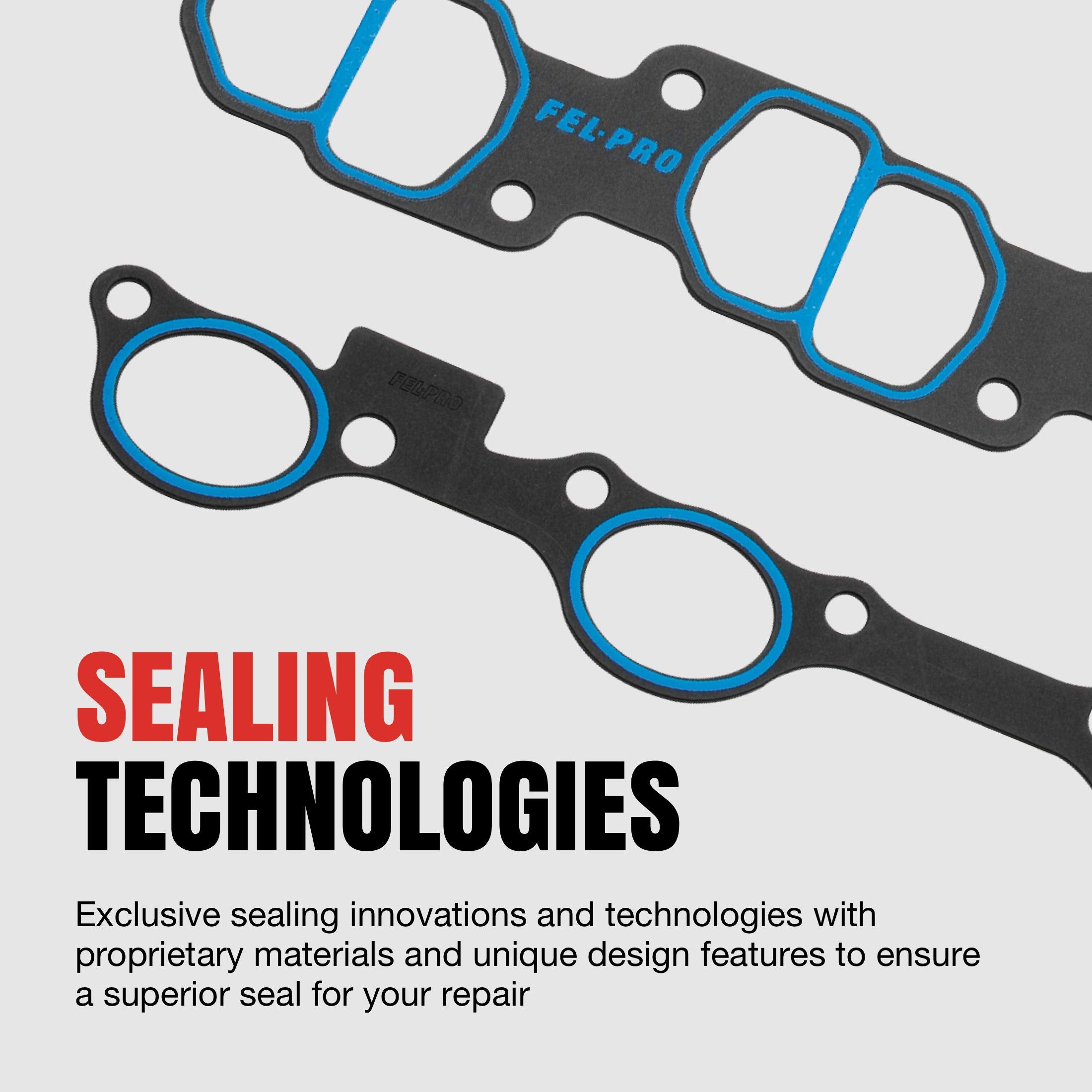 Fel-Pro intake gasket installed on engine, demonstrating proper fit and leak prevention