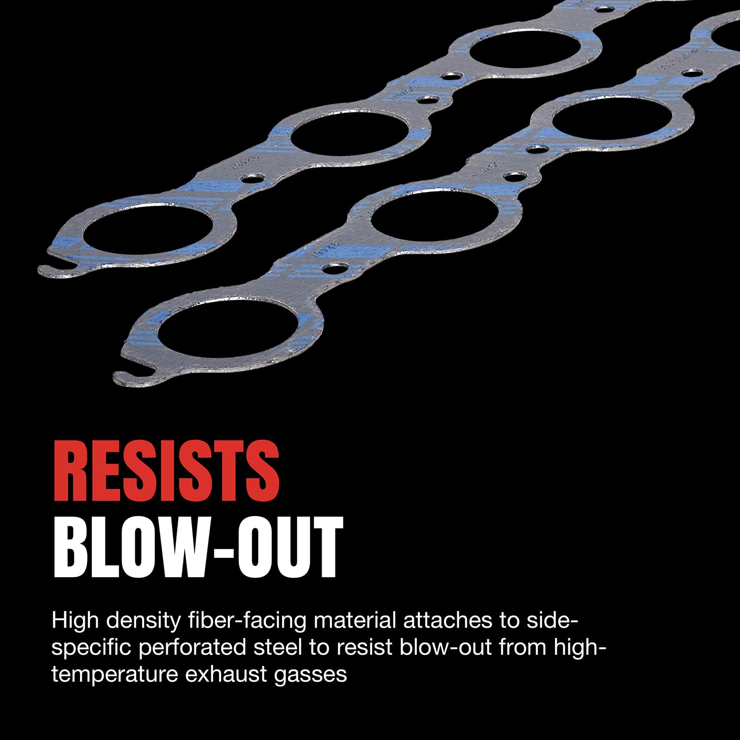 Fel‑Pro gasket installed on manifold showing correct fit and alignment
