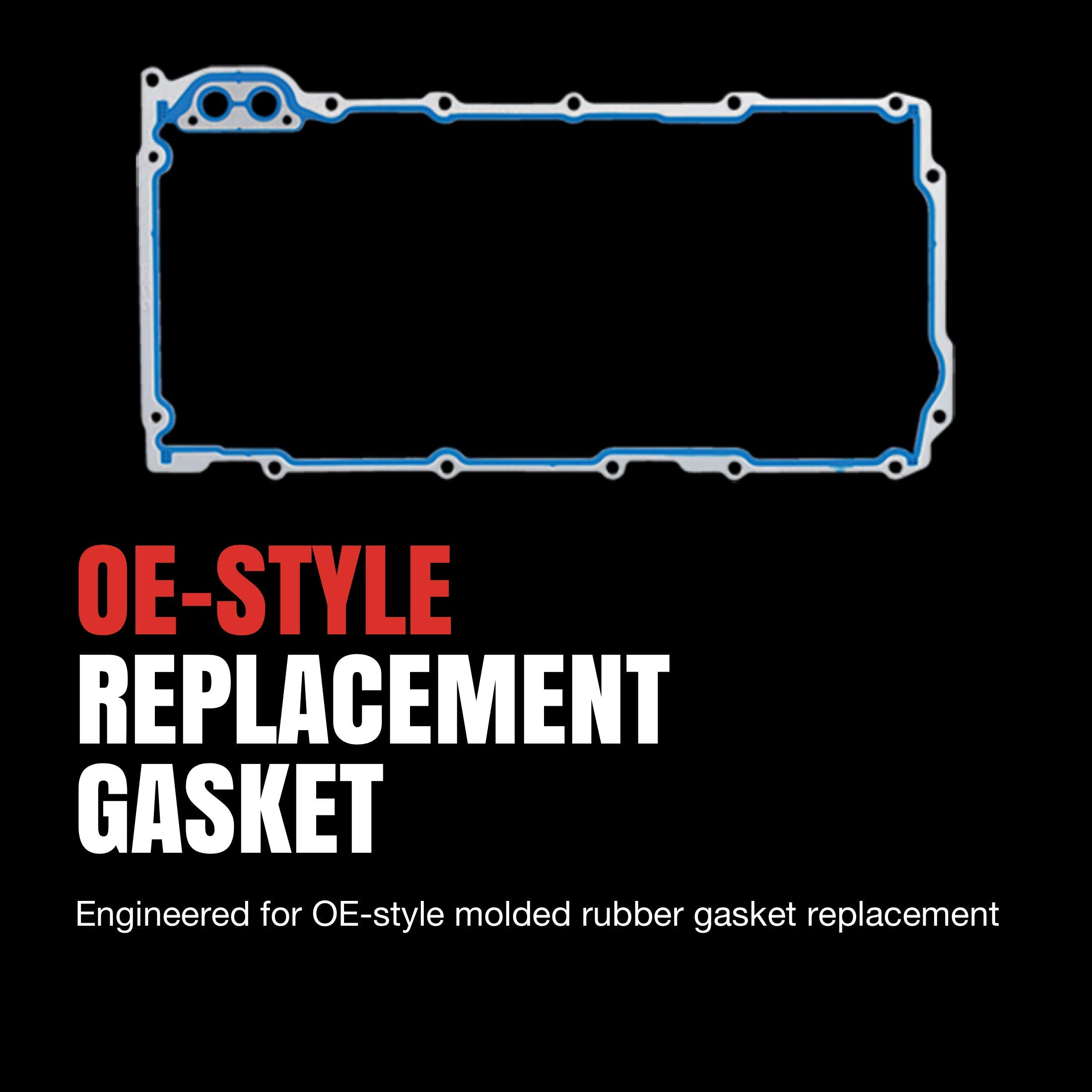 Fel-Pro gasket installed on Silverado oil pan demonstrating correct fit and leak prevention benefit