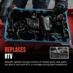 Fel-Pro steel carrier detail showing rigidity for easier alignment benefit