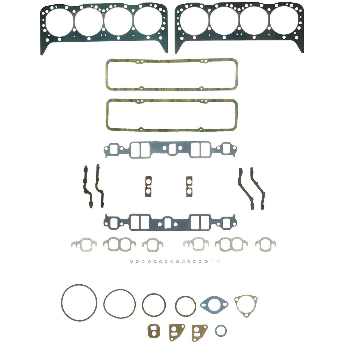 Fel-Pro head set front packaging showing kit contents and ensuring correct fit