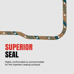 Fel-Pro gasket installed on engine oil pan demonstrating proper fit and leak prevention