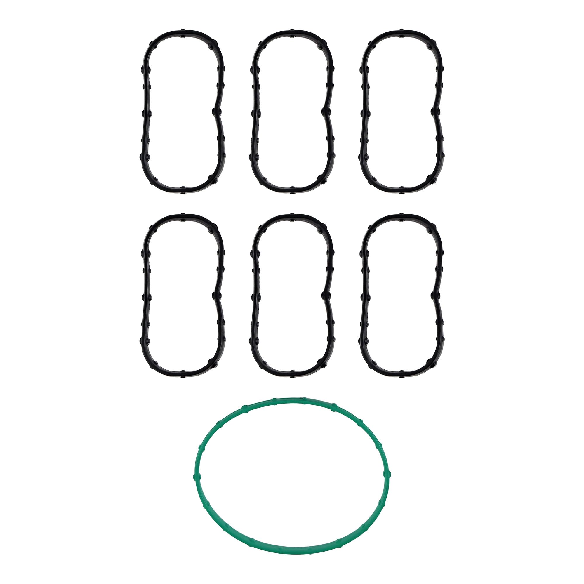 Fel-Pro intake manifold gasket set front view showing fit and ready-to-install sealing