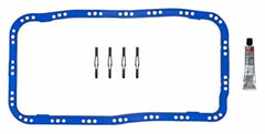 Fel‑Pro oil pan gasket front view showing complete one‑piece seal and easy fit