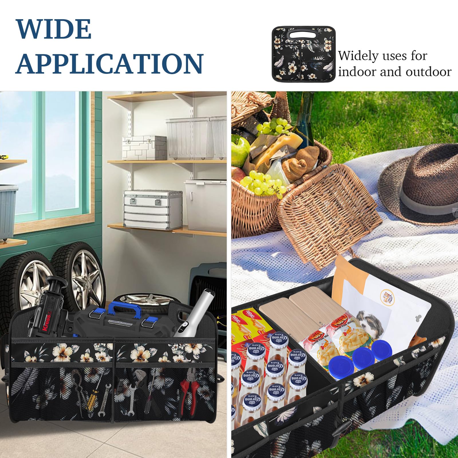 Femuar collapsed flat for compact storage and easy portability