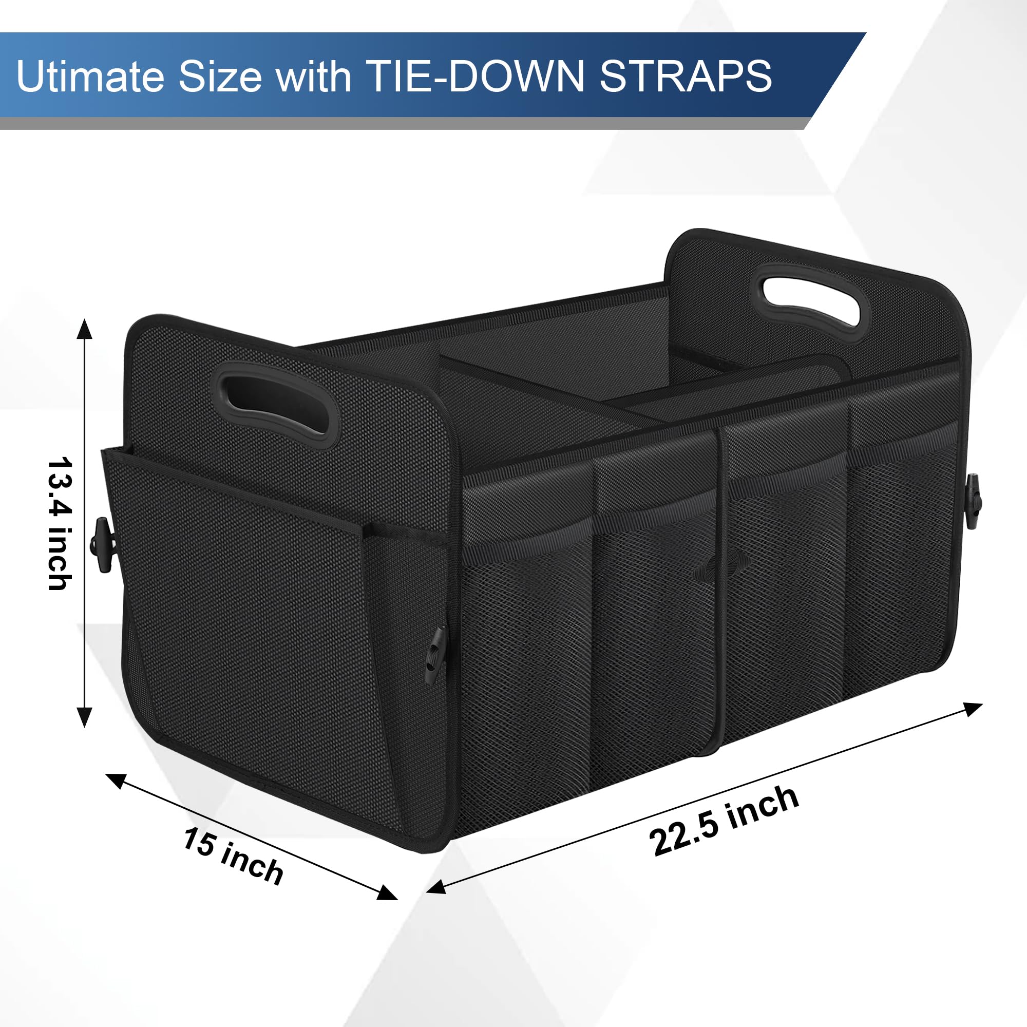 Femuar folded flat for compact storage and easy portability