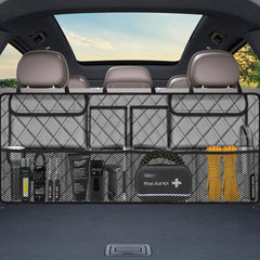 Femuar front view unfolded showing organized large-capacity storage and easy access