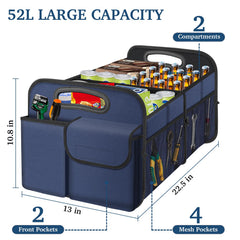 Femuar top-down view with open compartments illustrating organized storage