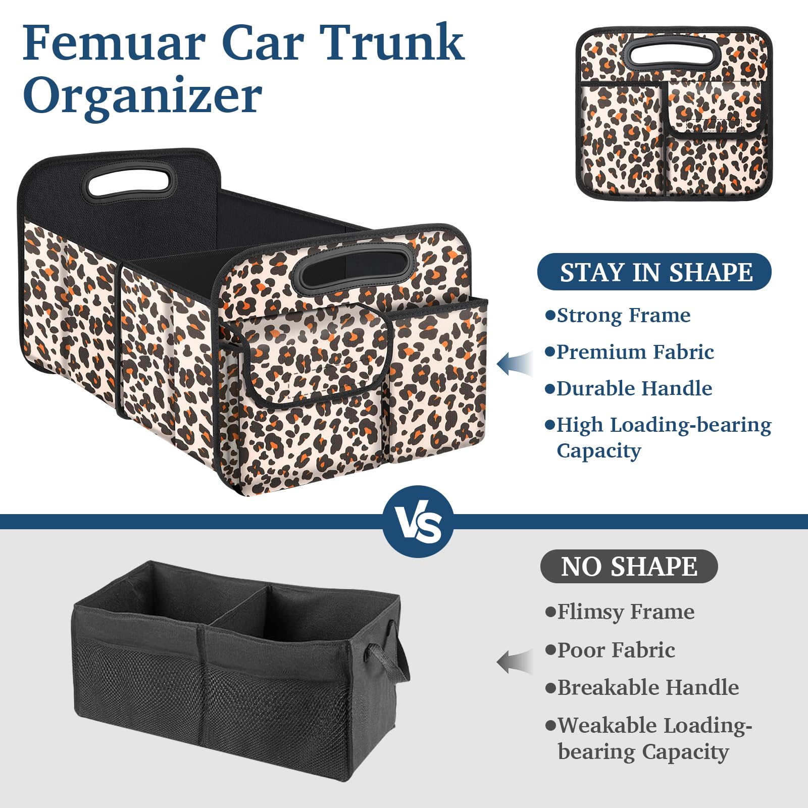 Femuar interior with removable divider showing custom compartment organization