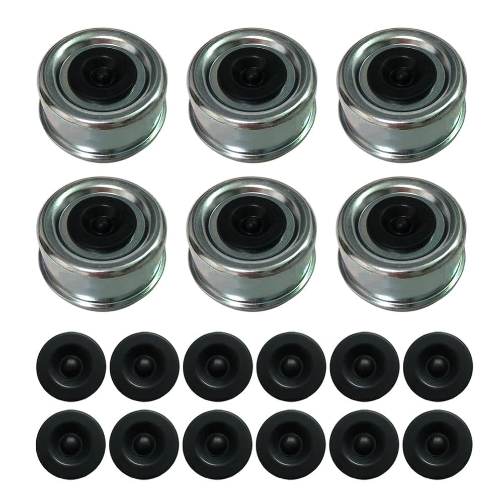 Fenaetimo front view showing six galvanized dust caps and packaging, protects hubs
