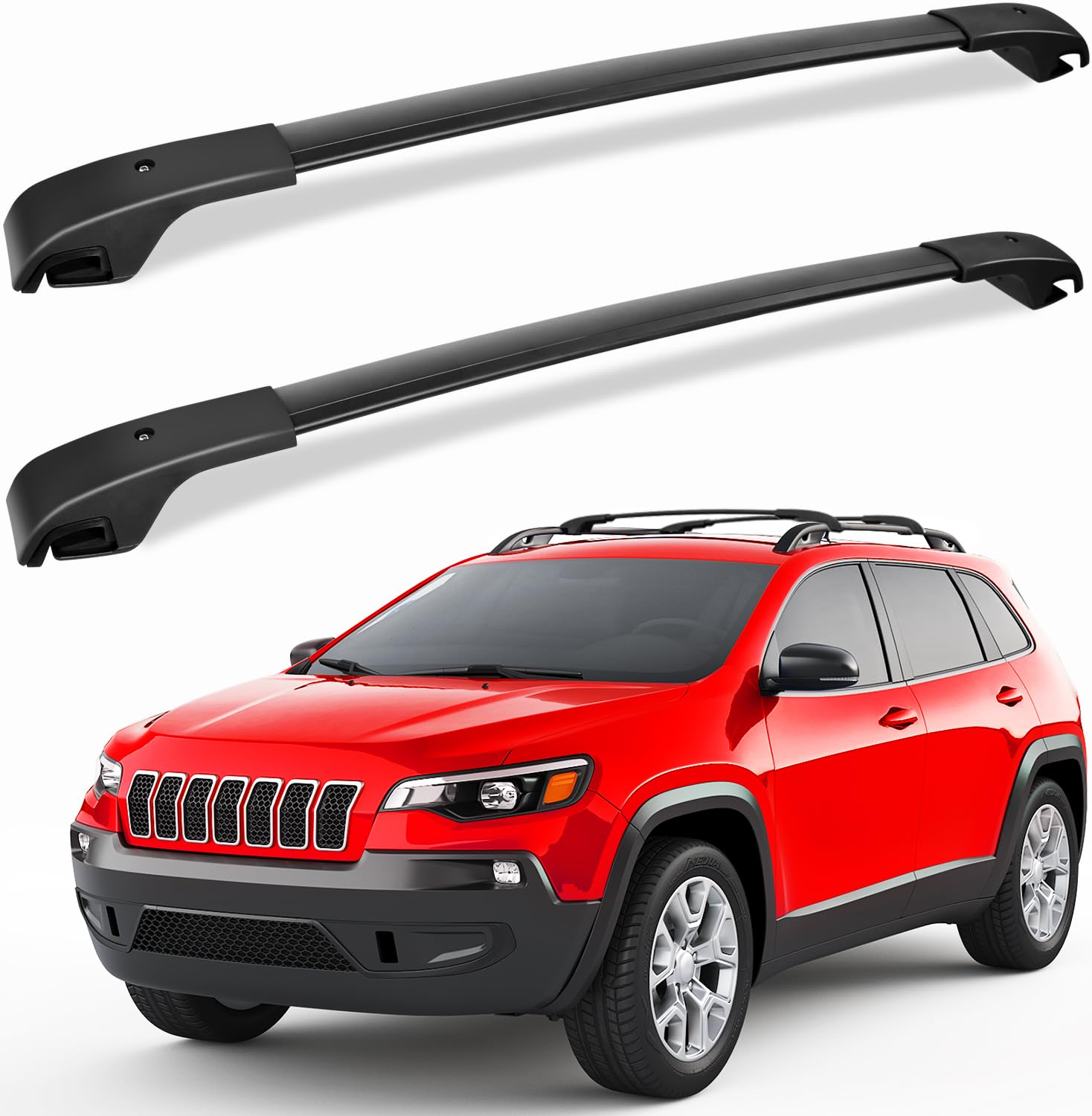 FengYu front view on Jeep Cherokee showing secure fit and clean look