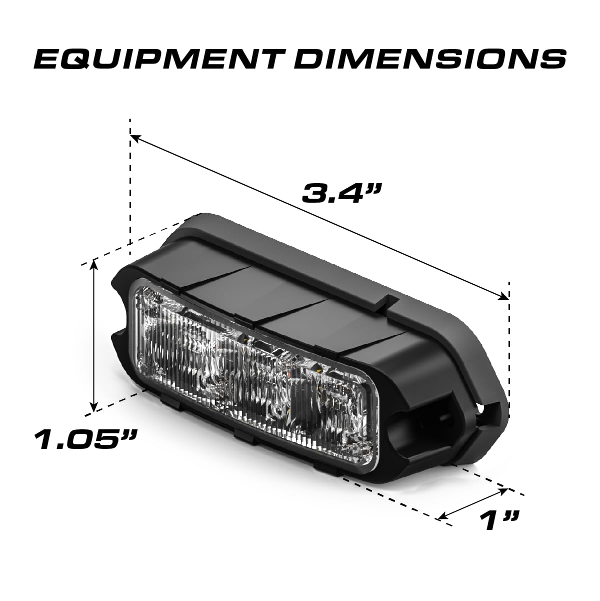 Feniex Quad Q3 mounted on vehicle demonstrating discreet, high-visibility warning use