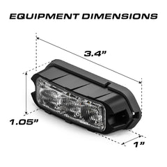 Feniex Quad Q3 mounted on vehicle demonstrating discreet, high-visibility warning use