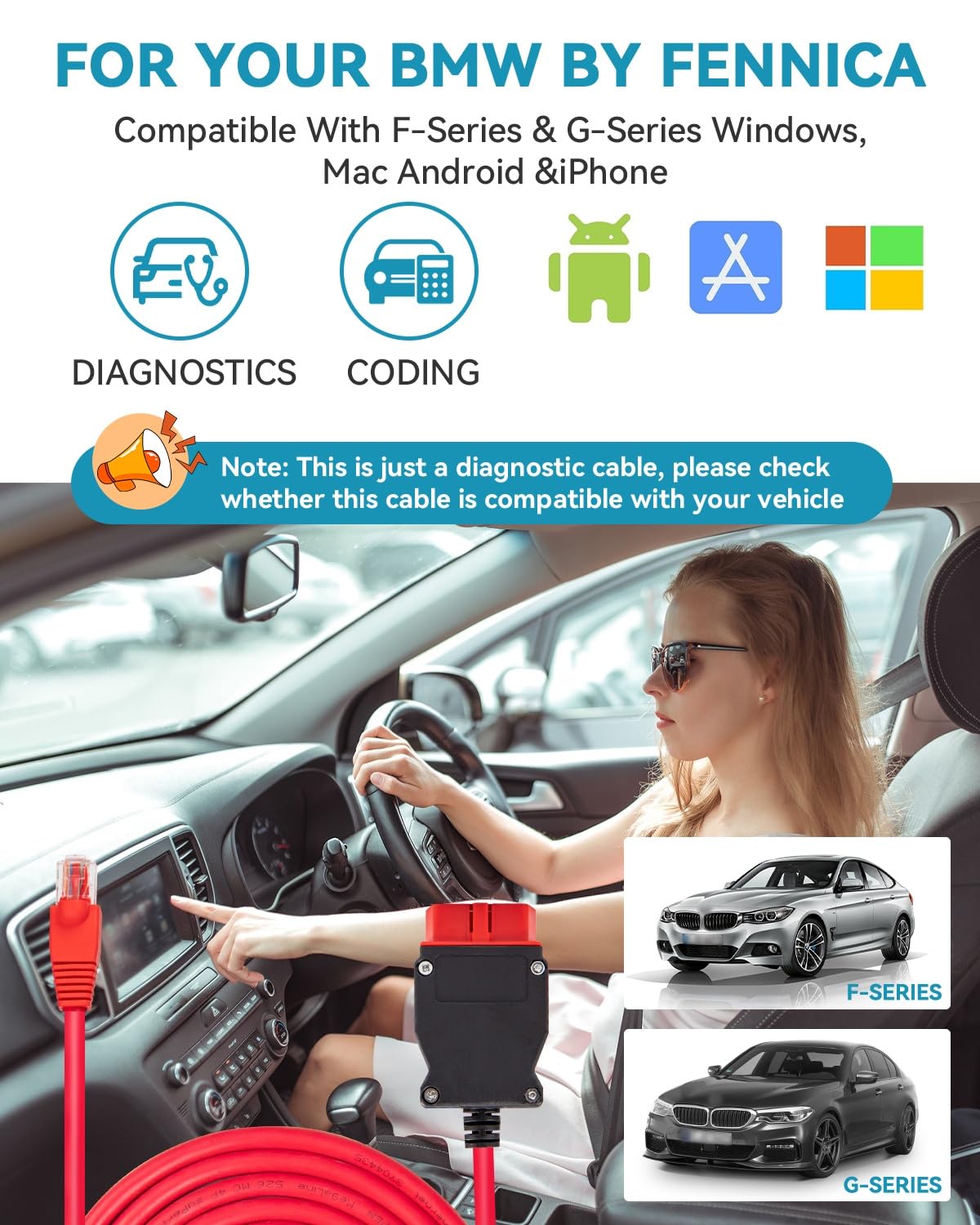FENNICA USB-C adapter connected to ENET cable demonstrating laptop compatibility benefit