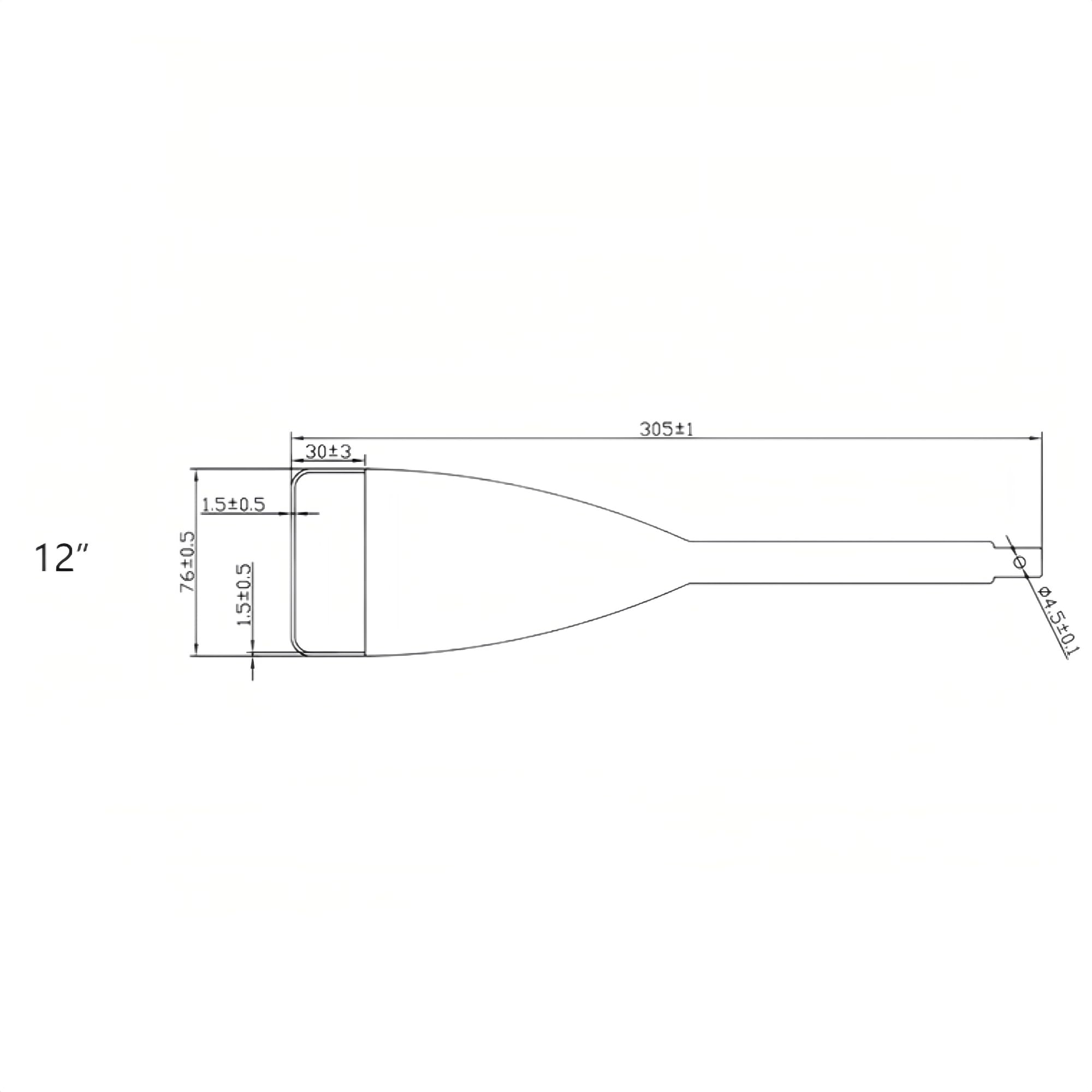 Feqaeqe blade in use performing a plunge cut with improved control