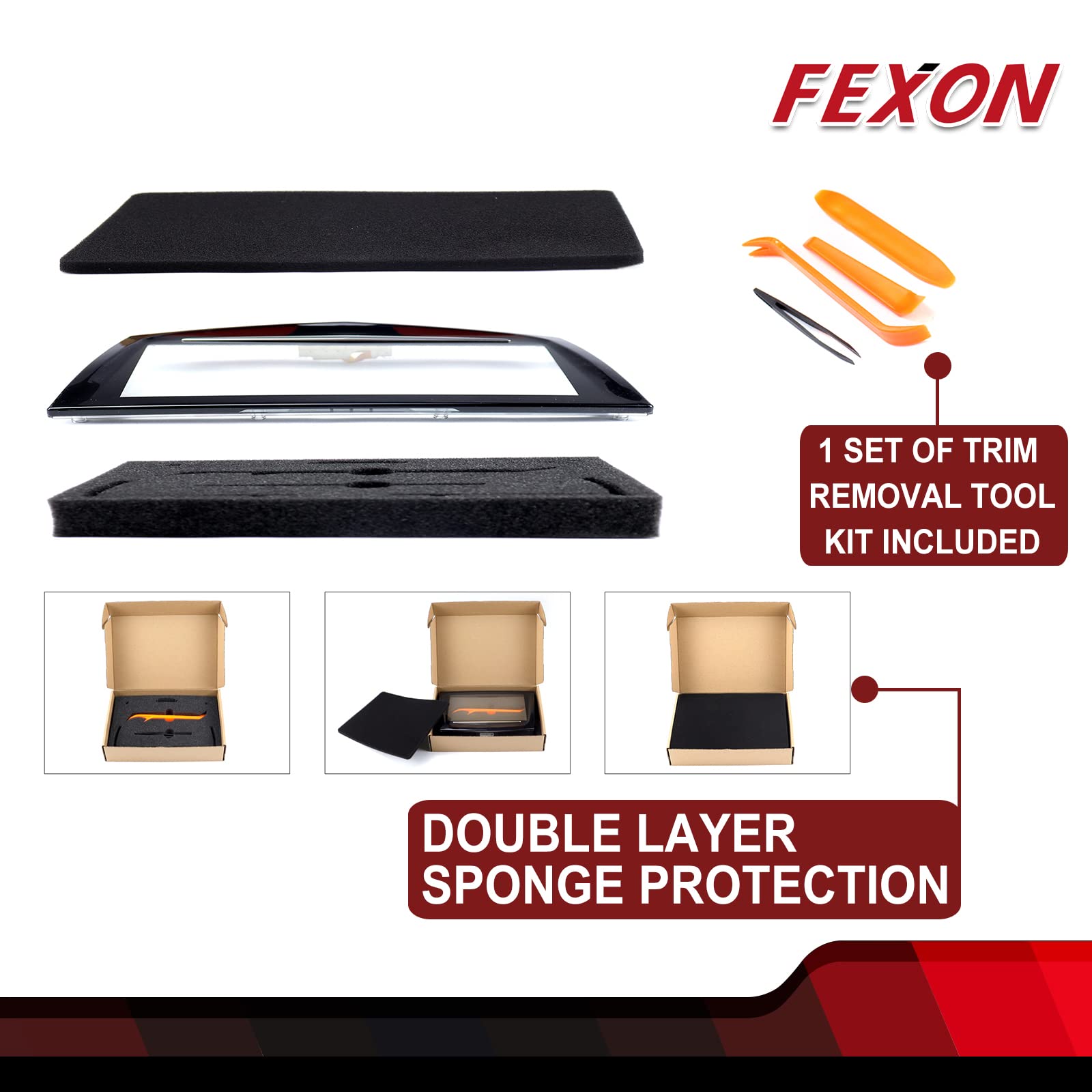 FEXON close-up of touchscreen surface demonstrating improved clarity and scratch resistance