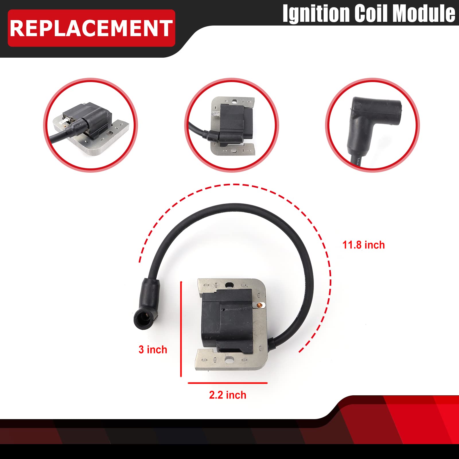 FEXON ignition coil mounted on a Kohler engine demonstrating direct fit