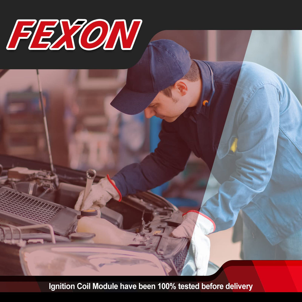 FEXON ignition coil two-pack packaging with included modules for spare replacement