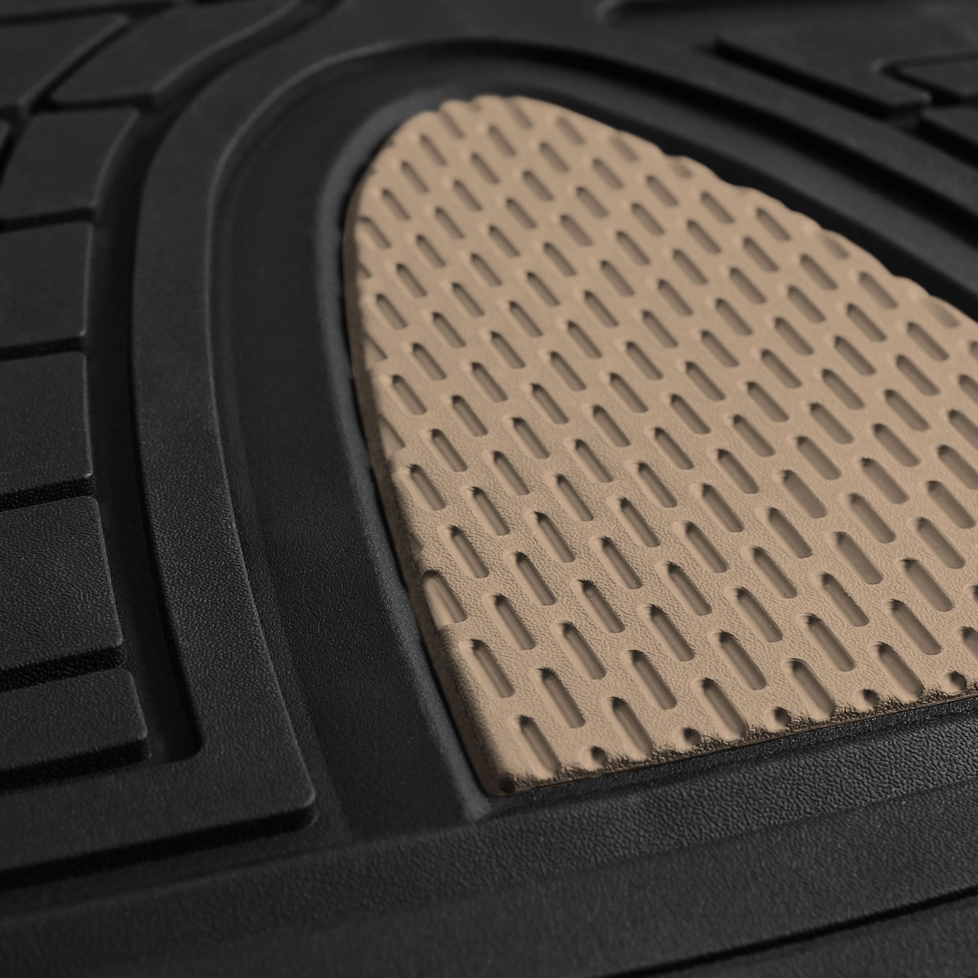 FH Group beige rear mats pair demonstrating full cabin coverage benefit