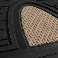 FH Group beige rear mats pair demonstrating full cabin coverage benefit
