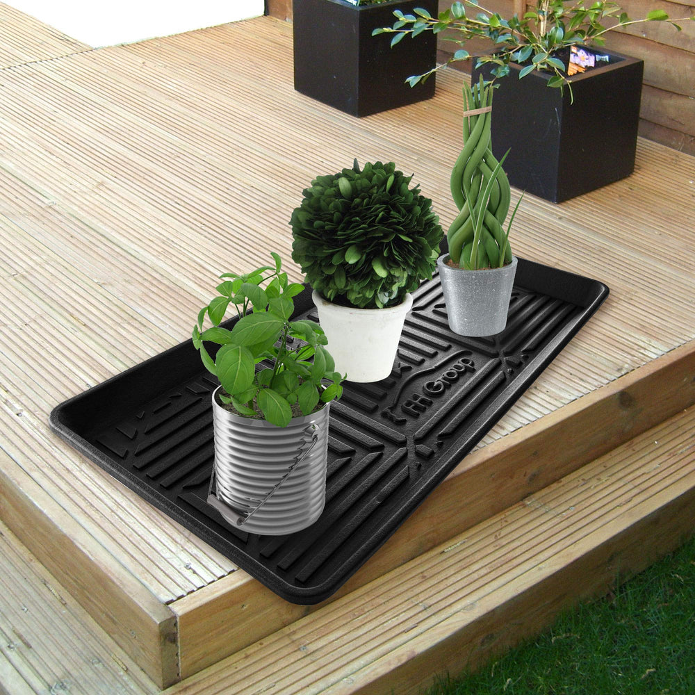FH Group tray beside measuring tape showing the 32 by 24 inch size