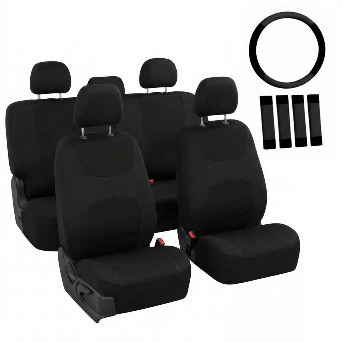 FH Group front seats installed showing neat coverage and protection