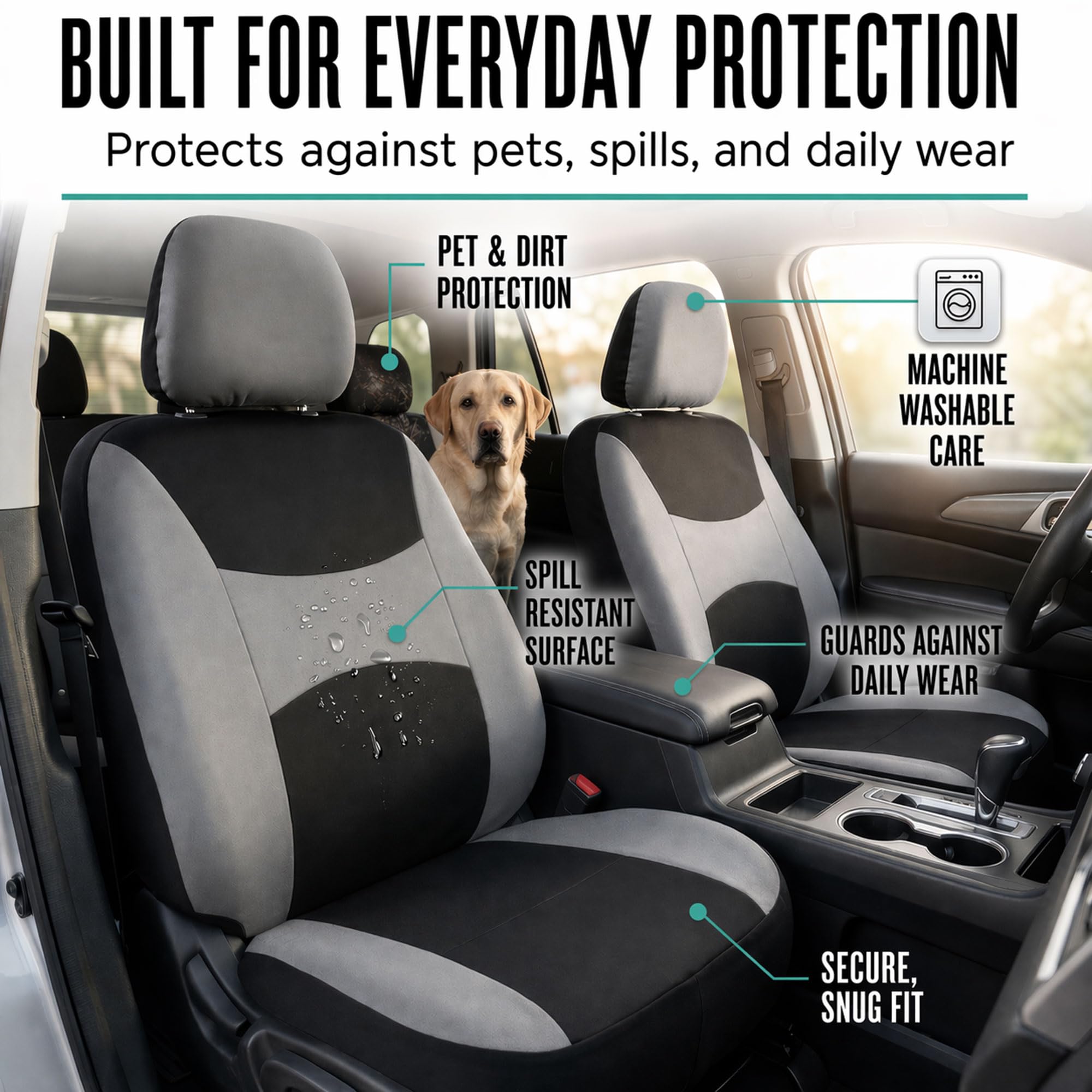 FH Group headrest covers arrangement fitting removable headrests for protection