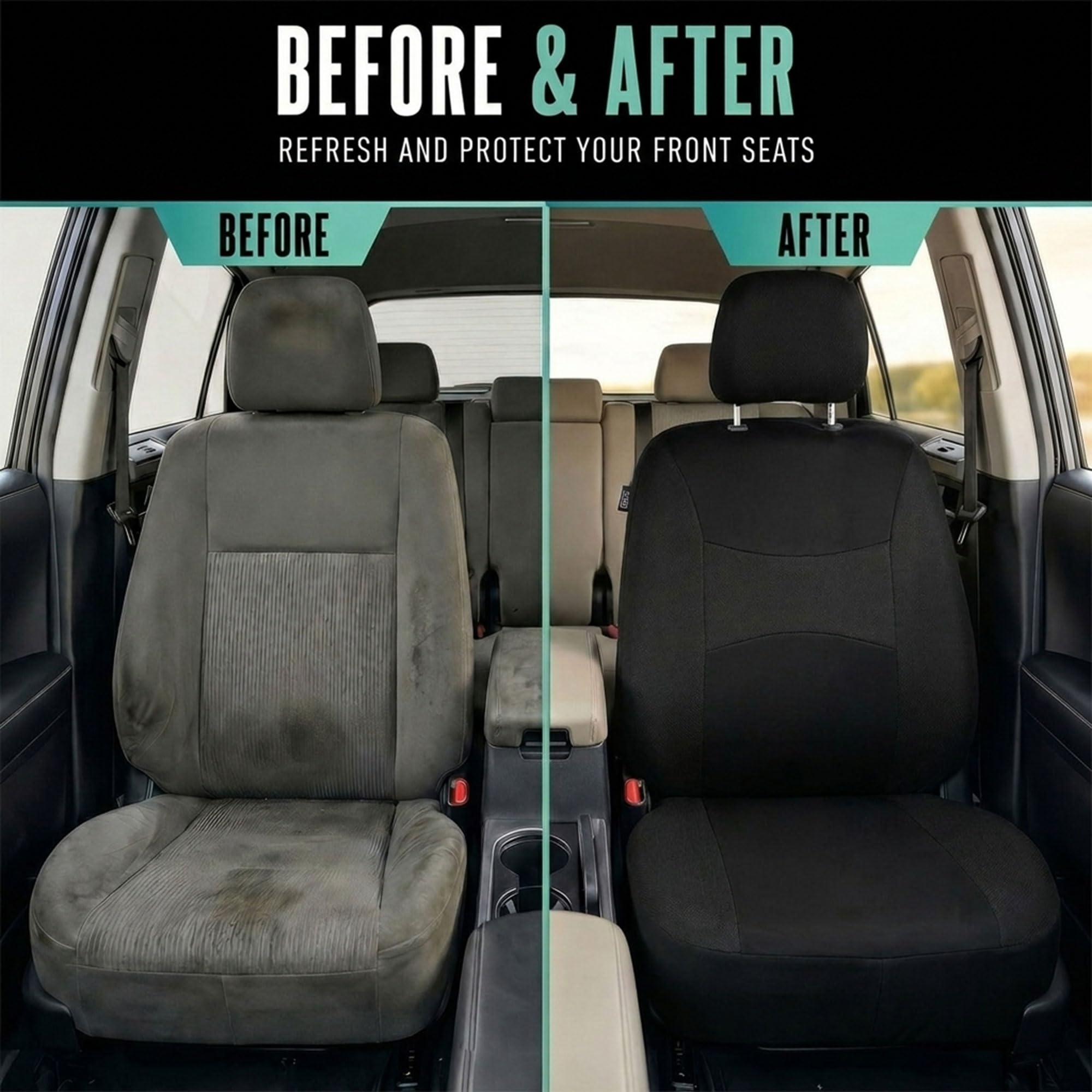 FH Group scale comparison showing cover fit on standard seat