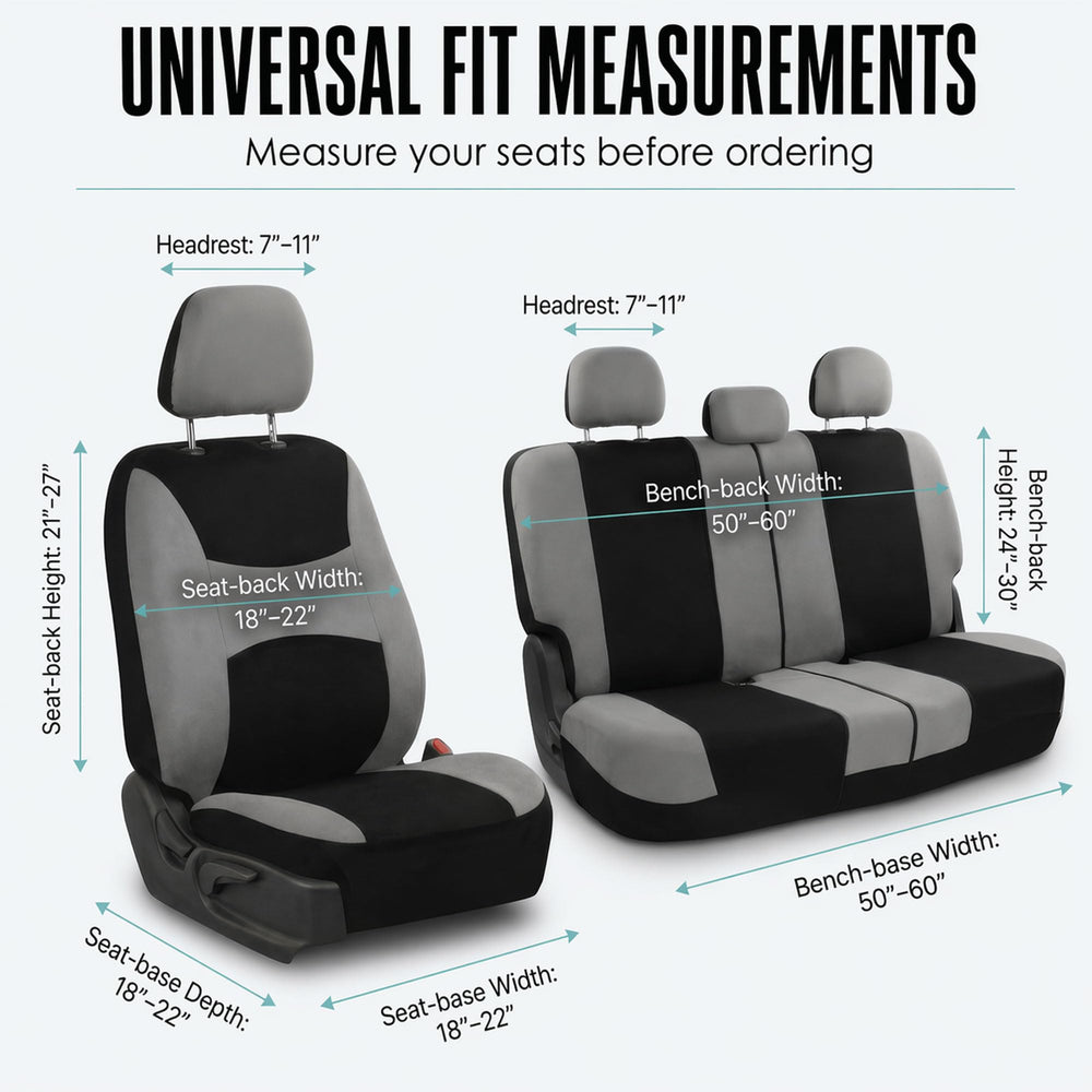 FH Group scale comparison seat showing coverage on a full-size car seat
