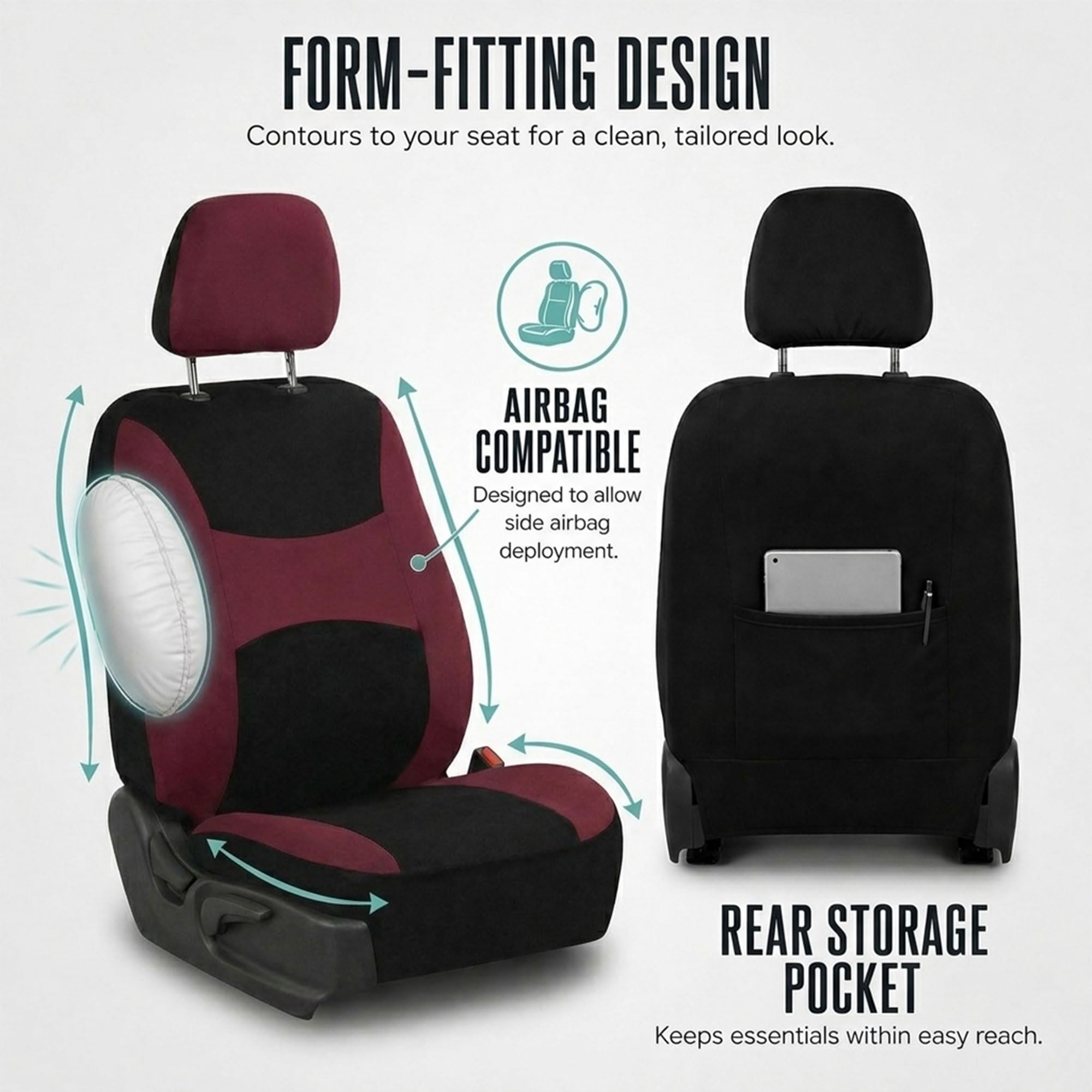 FH Group side airbag stitching detail preserving safety and deployment access