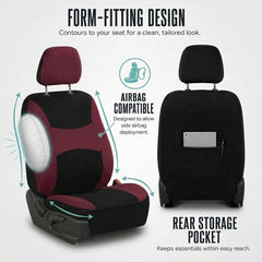 FH Group side airbag stitching detail preserving safety and deployment access