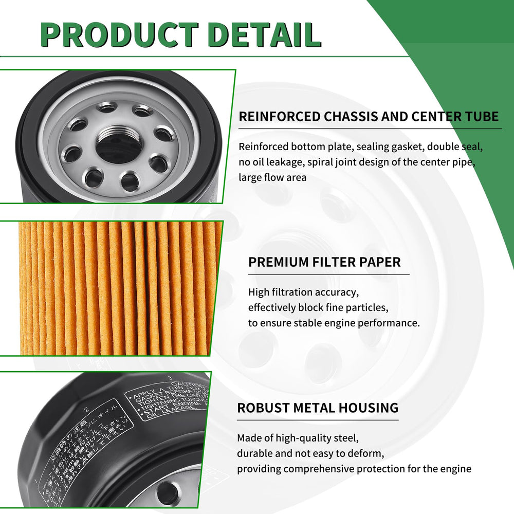 FHSJXR oil filter installed on a mower demonstrating OEM fit and ease