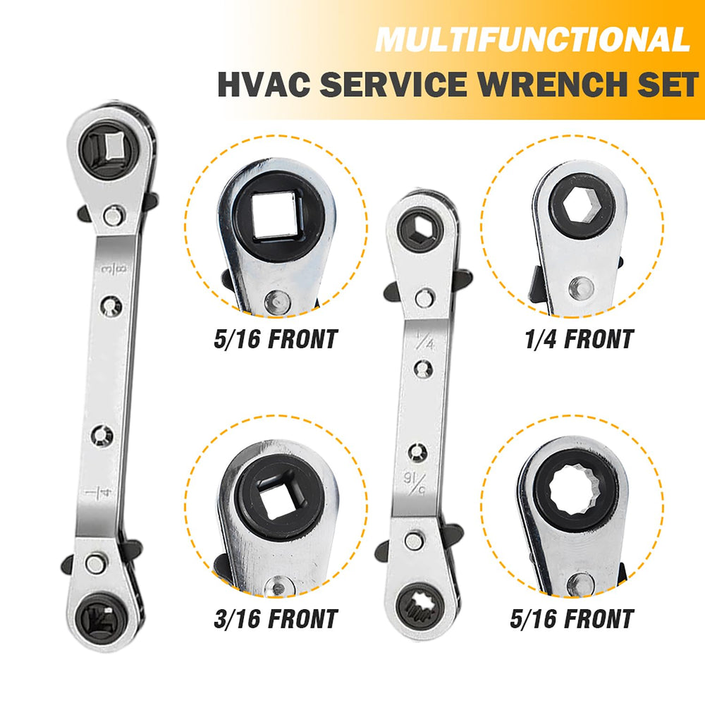 FHTDW HVAC service wrench ratcheting detail enabling easy turns in tight spaces