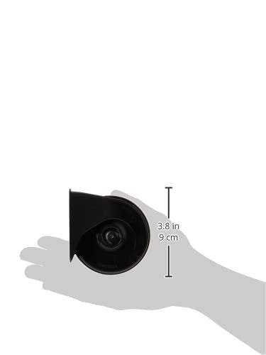 FIAMM horn beside ruler illustrating compact size for flexible mounting options